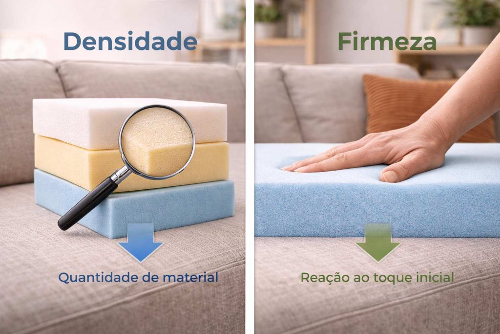 Densidade vs firmeza: diferença prática
