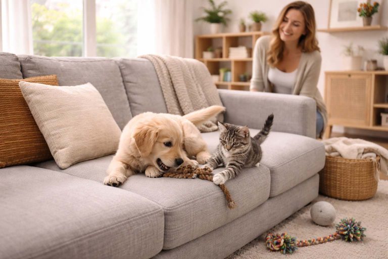 Melhores Tecidos para Sofá com Pets - Descubra Opções que Resistem a Pelos e Arranhões