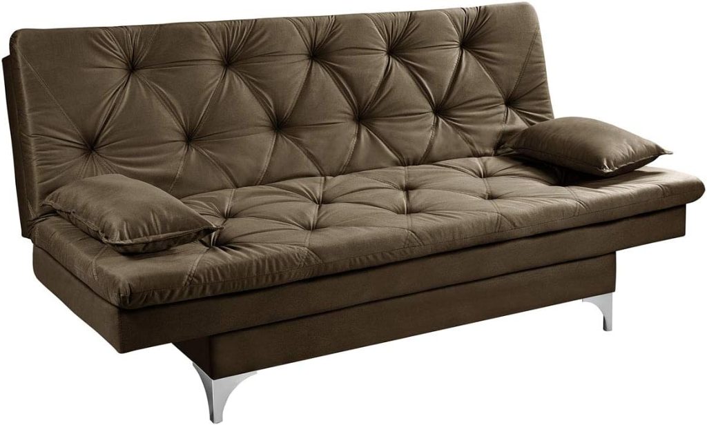 Sofa Cama Austria 3 Posições Reclinavel Essencial Estofados Capuccino