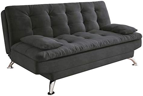Sofá-Cama 3 Lugares Casal Premium Suede Cinza