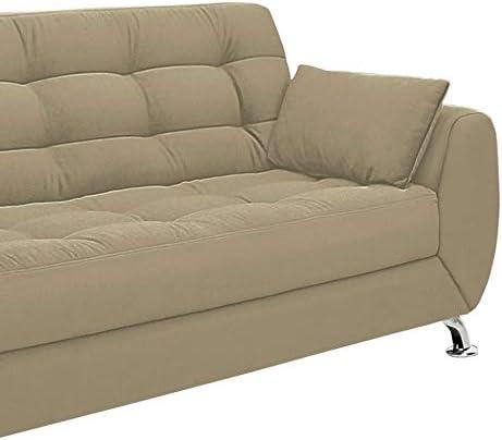         Sofá 3 Lugares Larissa II Suede Bege - única       