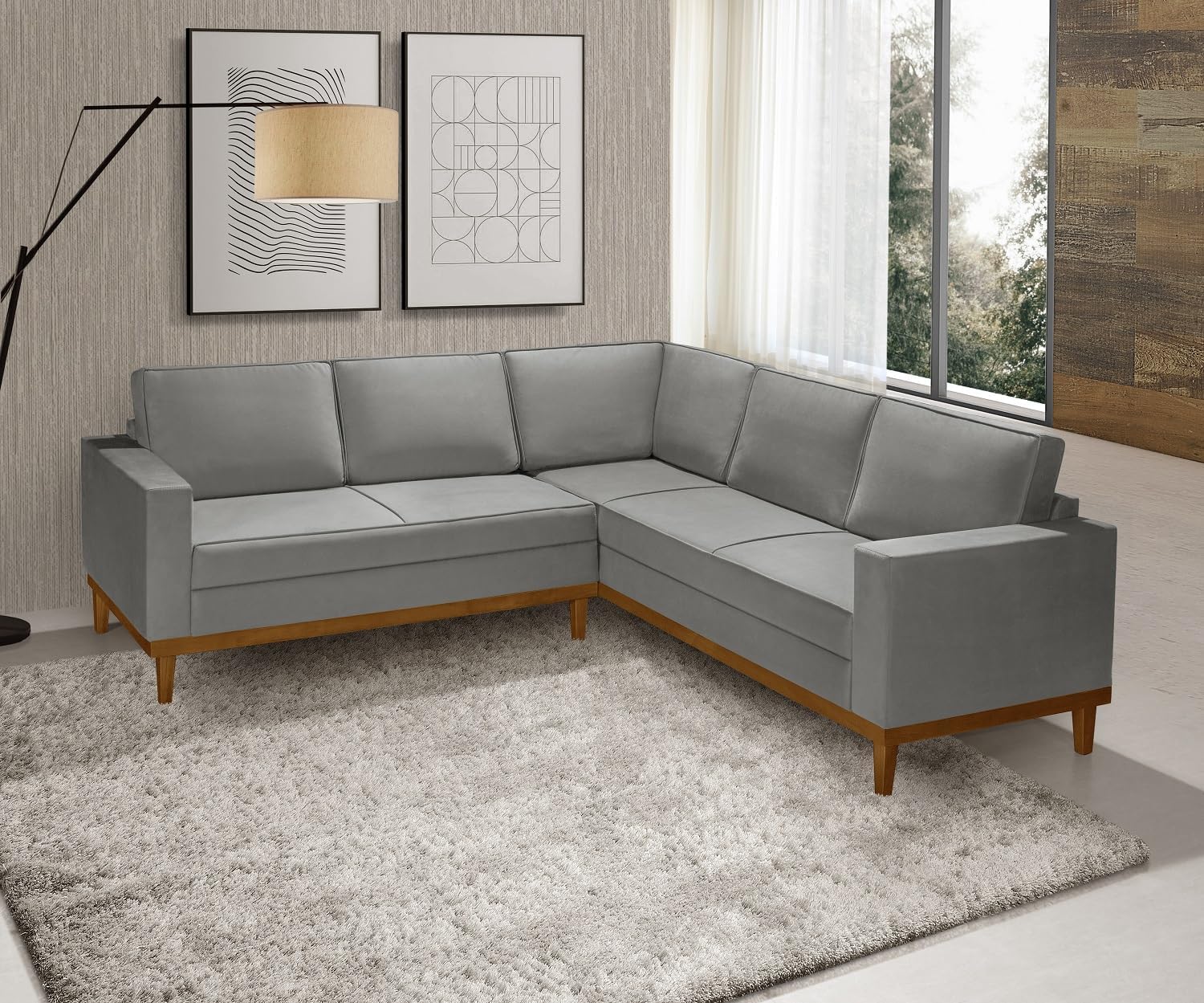 Sofá de Canto Toronto (Veludo) — Review Completo: Medidas, Conforto e o que Você Precisa Saber Antes de Comprar